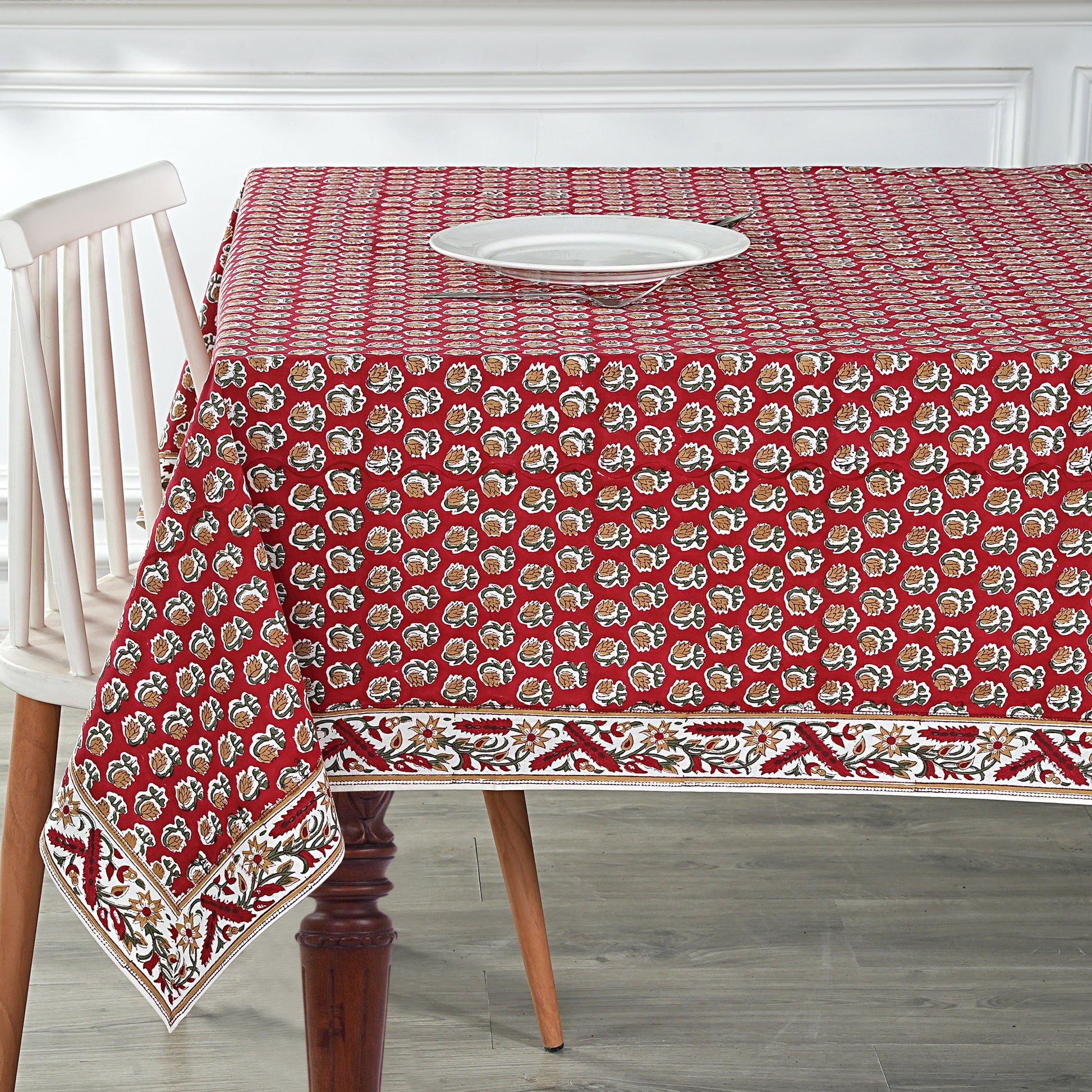 Choclate Cosmos Red Rectangle Tablecloth