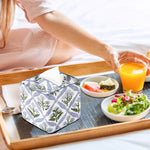 Light Steel Blue Piping Tissue Box Cover