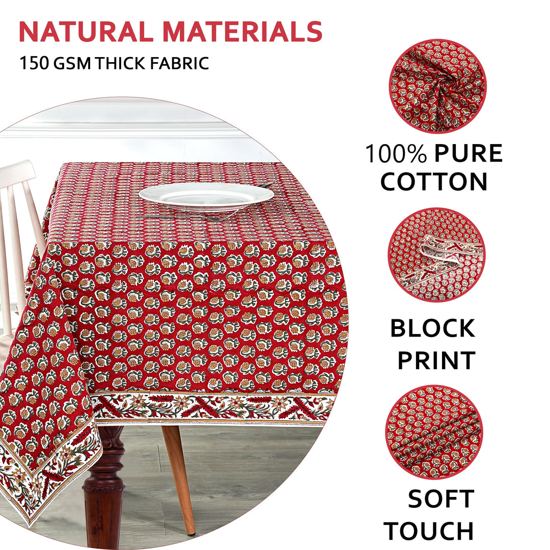 Choclate Cosmos Red Rectangle Tablecloth