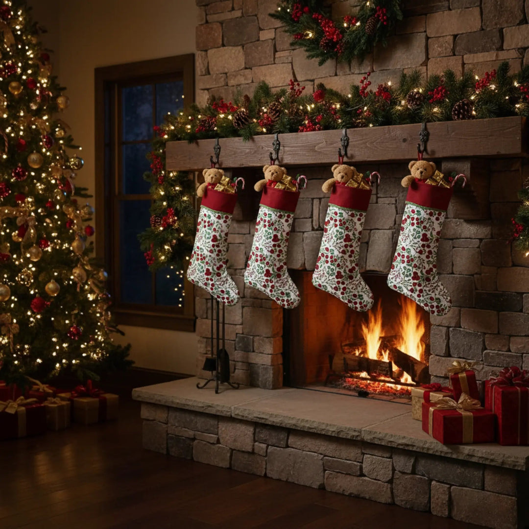 Garnet Red Christmas Stocking