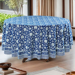 Aegean Blue Round Tablecloth