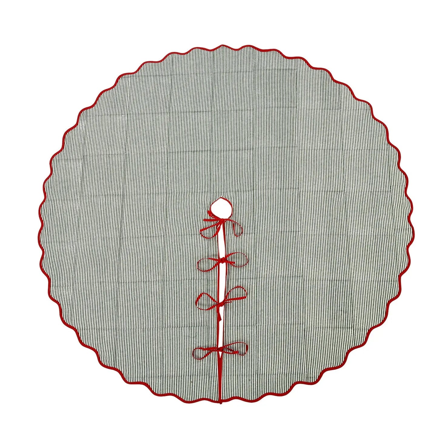 Green Stripe Tree Skirt