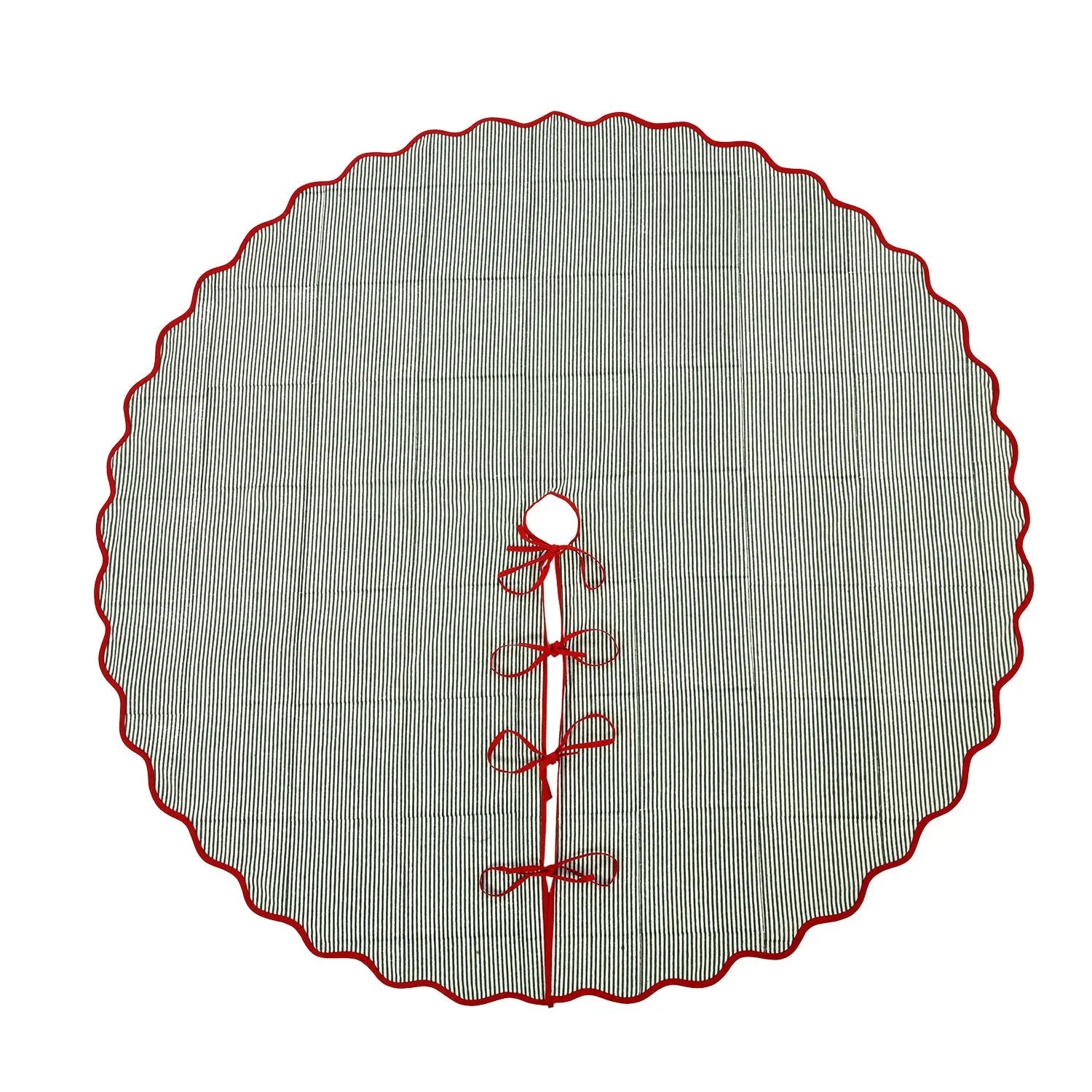 Green Stripe Tree Skirt