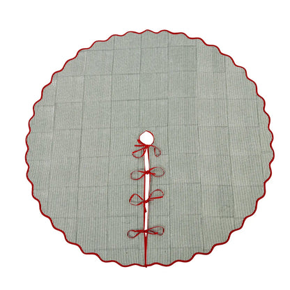 Green Stripe Tree Skirt