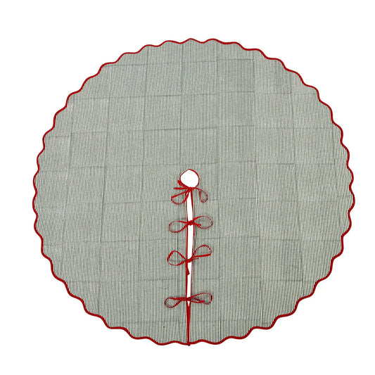 Green Stripe Tree Skirt