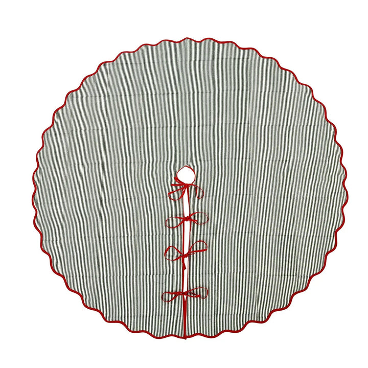 Green Stripe Tree Skirt