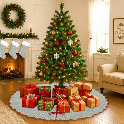 Green Stripe Tree Skirt
