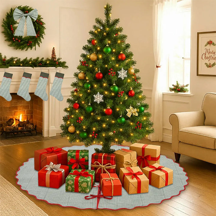 Green Stripes Christmas Stocking