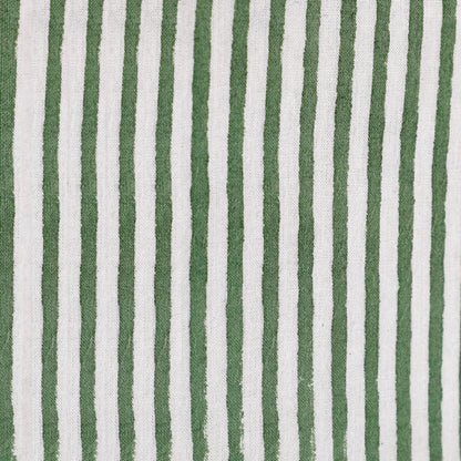 Green Stripe Green Piping Tissue Box Cover