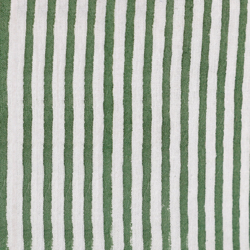 Green Stripe Green Piping Tissue Box Cover