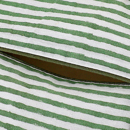 Green Stripe Green Piping Tissue Box Cover