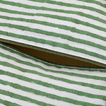 Green Stripe Green Piping Tissue Box Cover