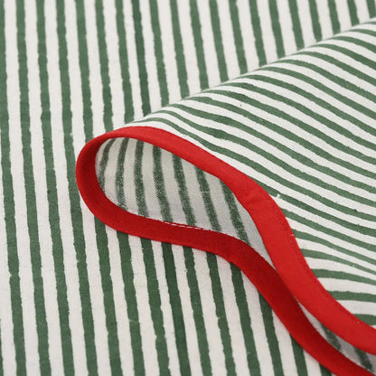 Green Stripe Tree Skirt