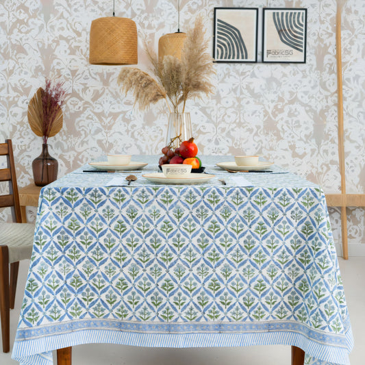 Verbena Steel Blue Tablecloth
