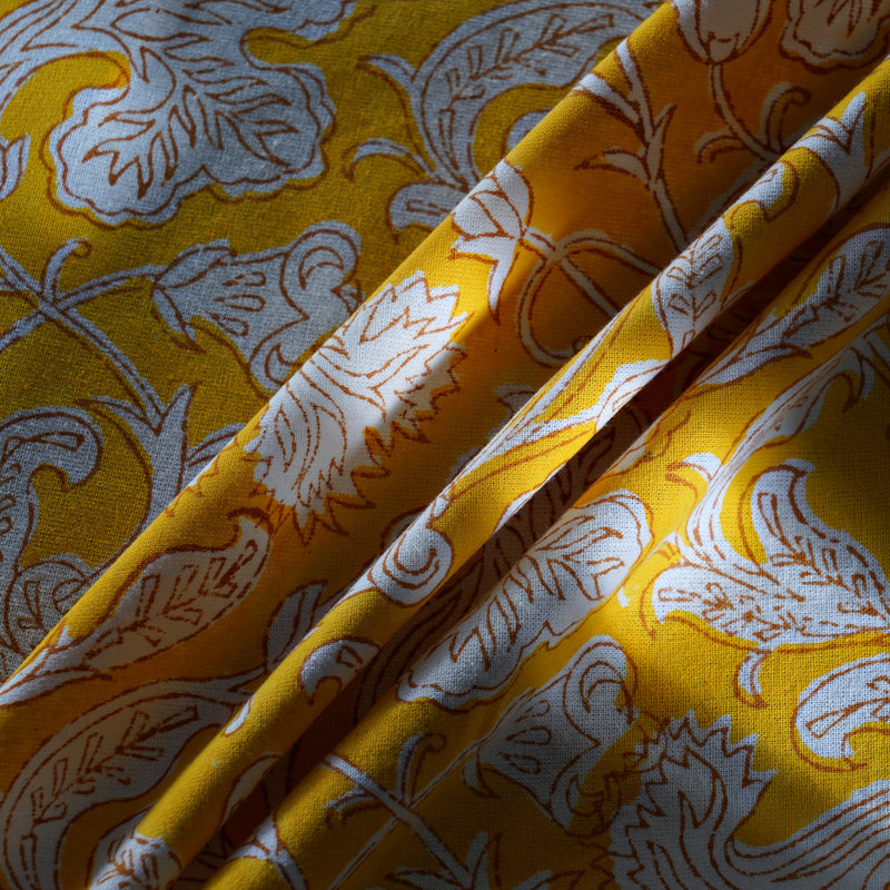 Saffron Yellow Round Tablecloth