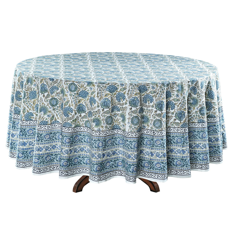 Asparagus Green Open Round Tablecloth
