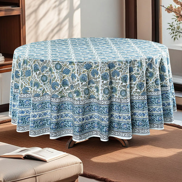Asparagus Green Open Round Tablecloth