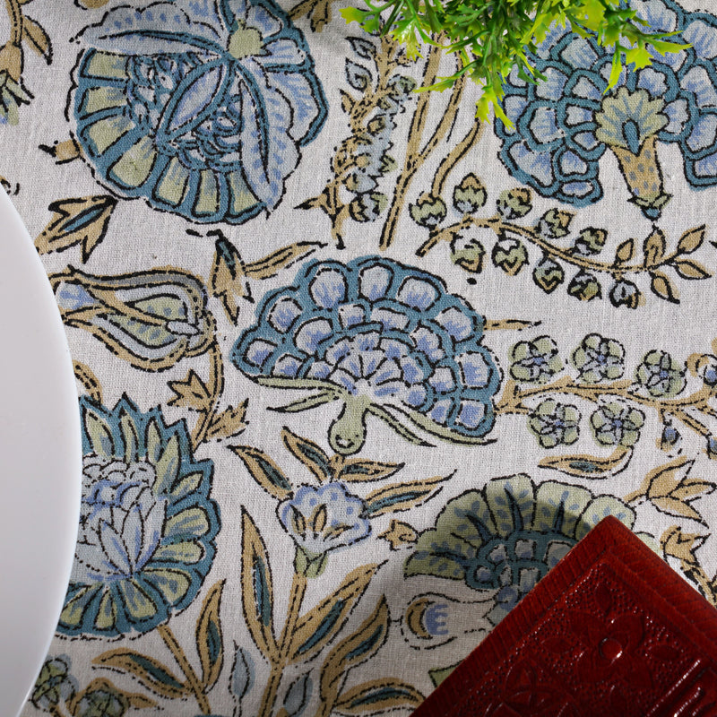 Asparagus Green Open Round Tablecloth
