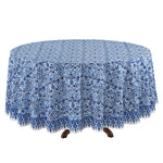 Dark Royal Blue Round Tablecloth