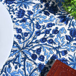 Dark Royal Blue Round Tablecloth