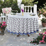 Rudy Blue, Pink and Green Round Tablecloth