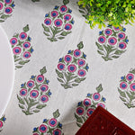 Rudy Blue, Pink and Green Round Tablecloth