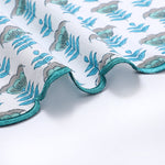 Aquamarine Blue Scallop Embroidery Napkins