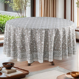 Taupe Gad Round Tablecloth