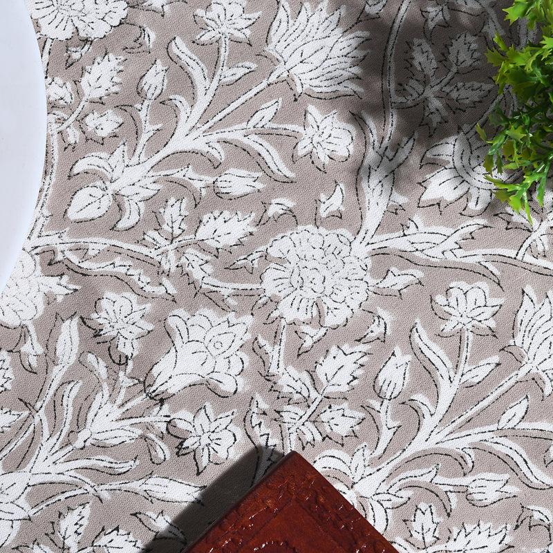 Taupe Gad Round Tablecloth