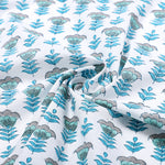 Aquamarine Blue Scallop Embroidery Napkins