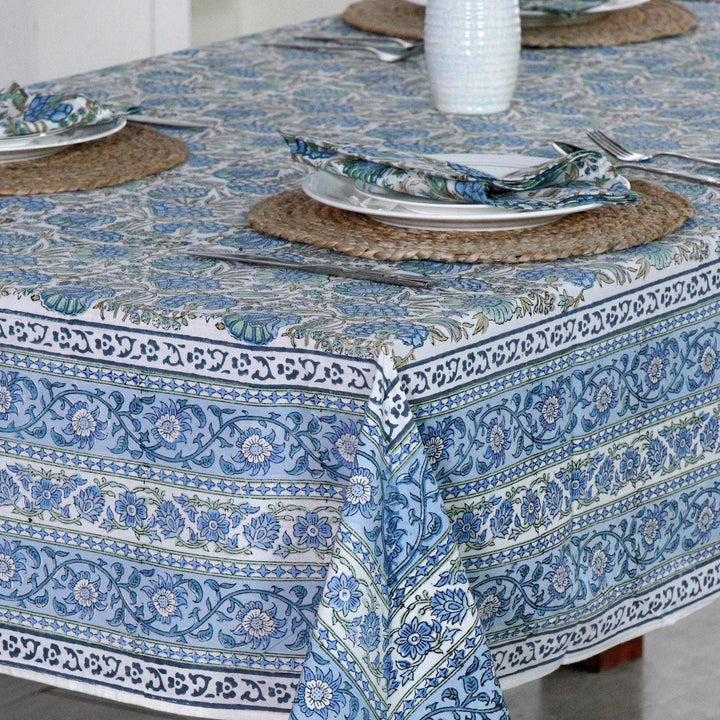 Asparagus Green Square Tablecloth - handmade cotton tablecloth by FabricSG