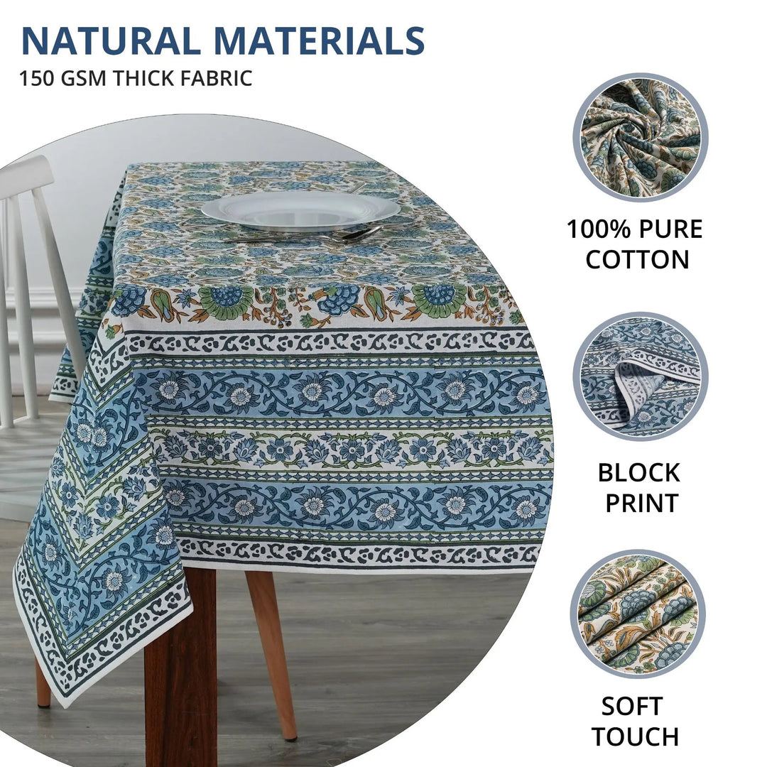 Asparagus Green Square Tablecloth - handmade cotton tablecloth by FabricSG