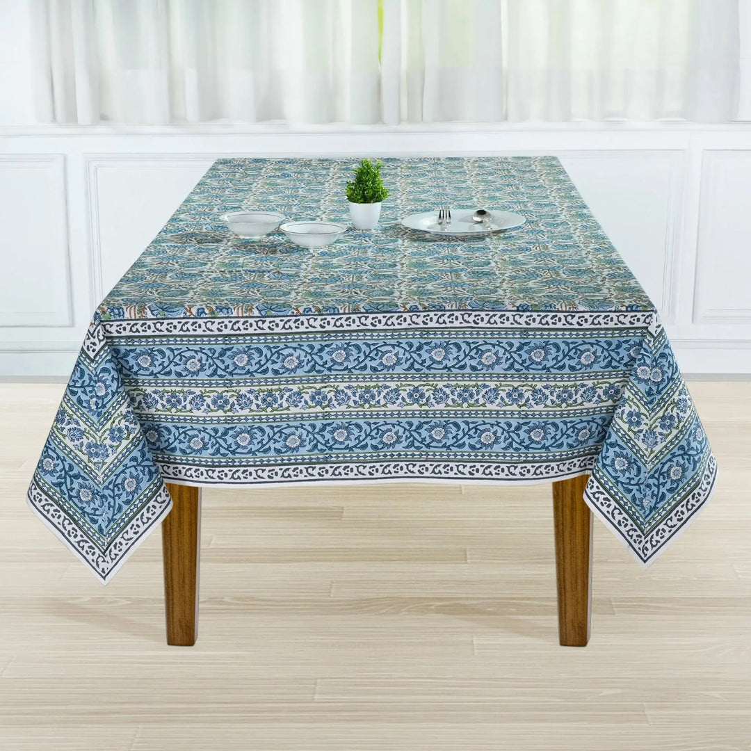 Asparagus Green Square Tablecloth - handmade cotton tablecloth by FabricSG