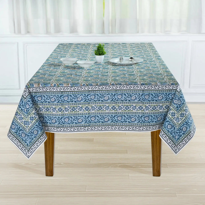 Asparagus Green Square Tablecloth - handmade cotton tablecloth by FabricSG