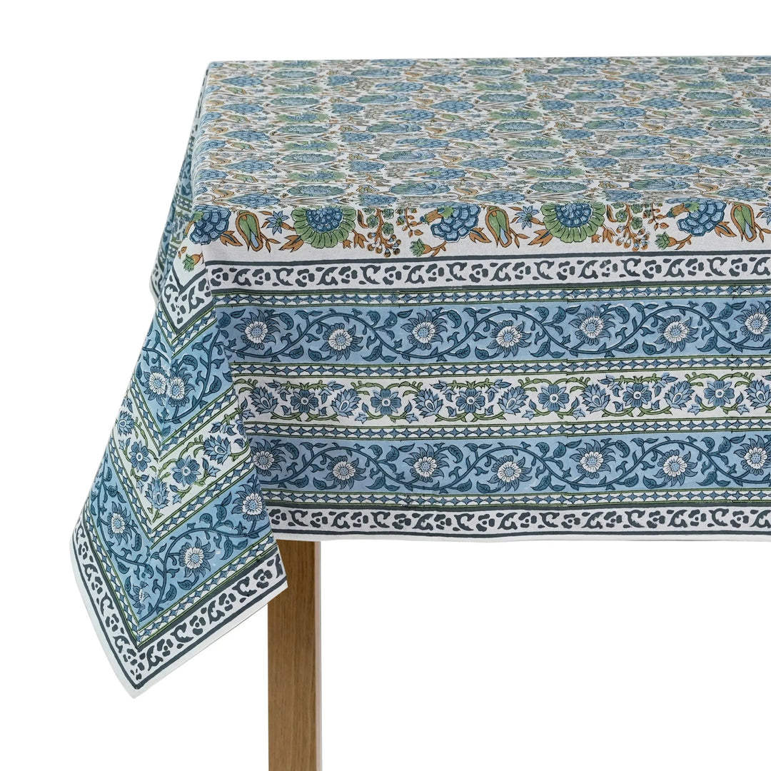 Asparagus Green Square Tablecloth - handmade cotton tablecloth by FabricSG