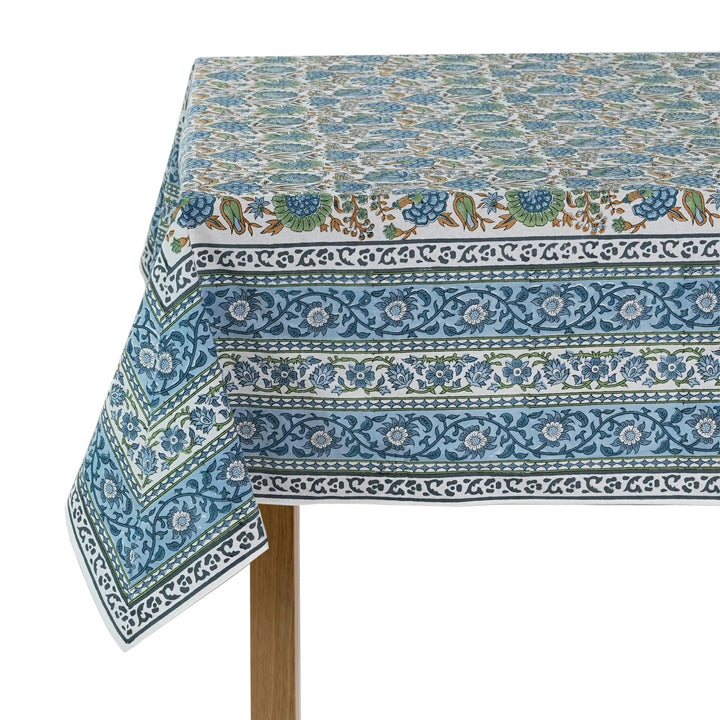 Asparagus Green Square Tablecloth - handmade cotton tablecloth by FabricSG