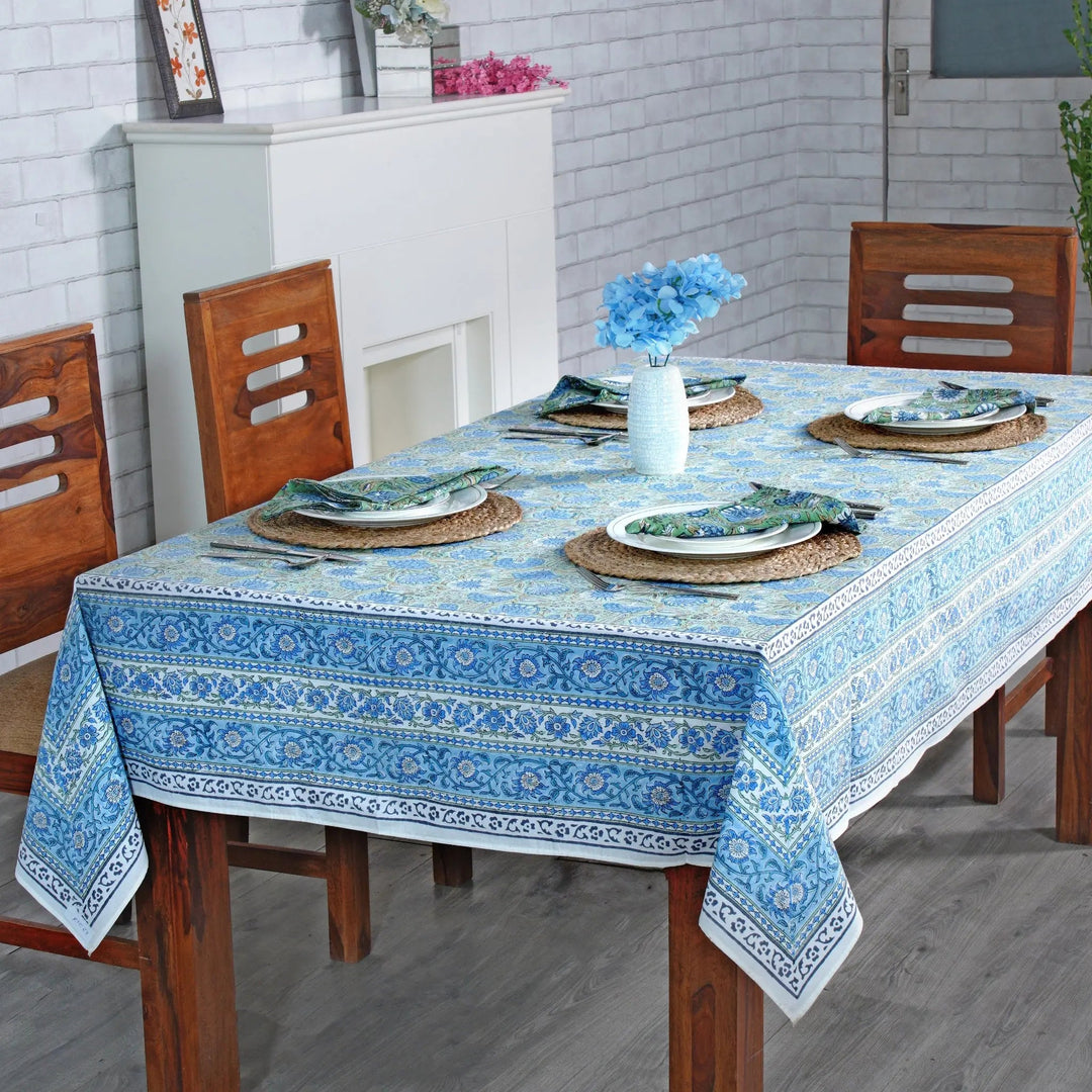 Asparagus Green Square Tablecloth - handmade cotton tablecloth by FabricSG