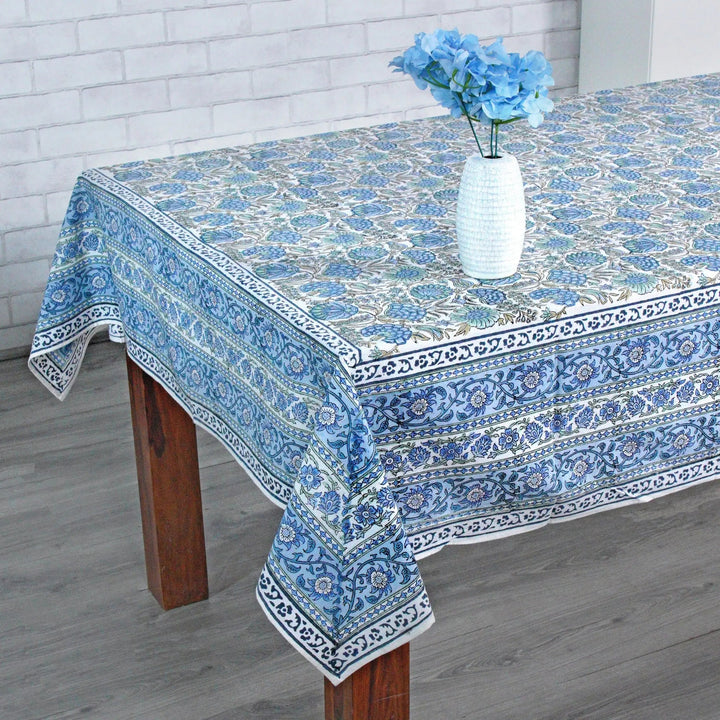 Asparagus Green Square Tablecloth - handmade cotton tablecloth by FabricSG