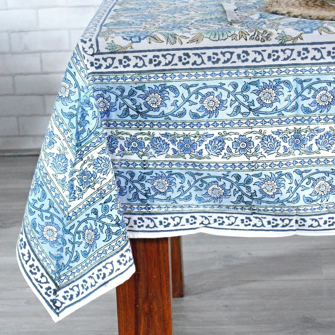Asparagus Green Square Tablecloth - handmade cotton tablecloth by FabricSG