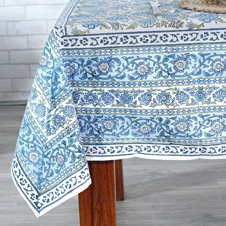 Asparagus Green Square Tablecloth - handmade cotton tablecloth by FabricSG