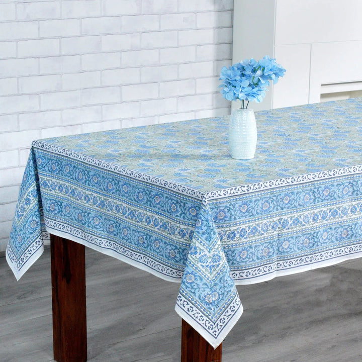 Asparagus Green Gadd Square Tablecloth - handmade cotton tablecloth by FabricSG