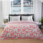 Comforter Throw Blanket Floral Print Reversible Cotton Quilt