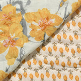 Comforter Throw Blanket Floral Print Reversible Cotton Quilt