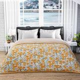 Comforter Throw Blanket Floral Print Reversible Cotton Quilt