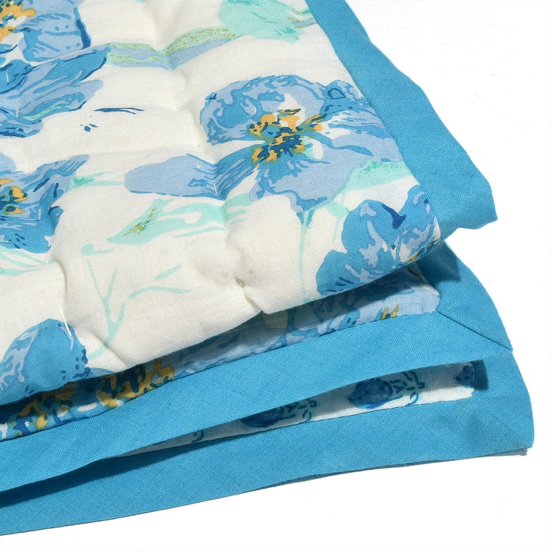 Comforter Throw Blanket Floral Print Reversible Cotton Quilt