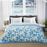 Comforter Throw Blanket Floral Print Reversible Cotton Quilt