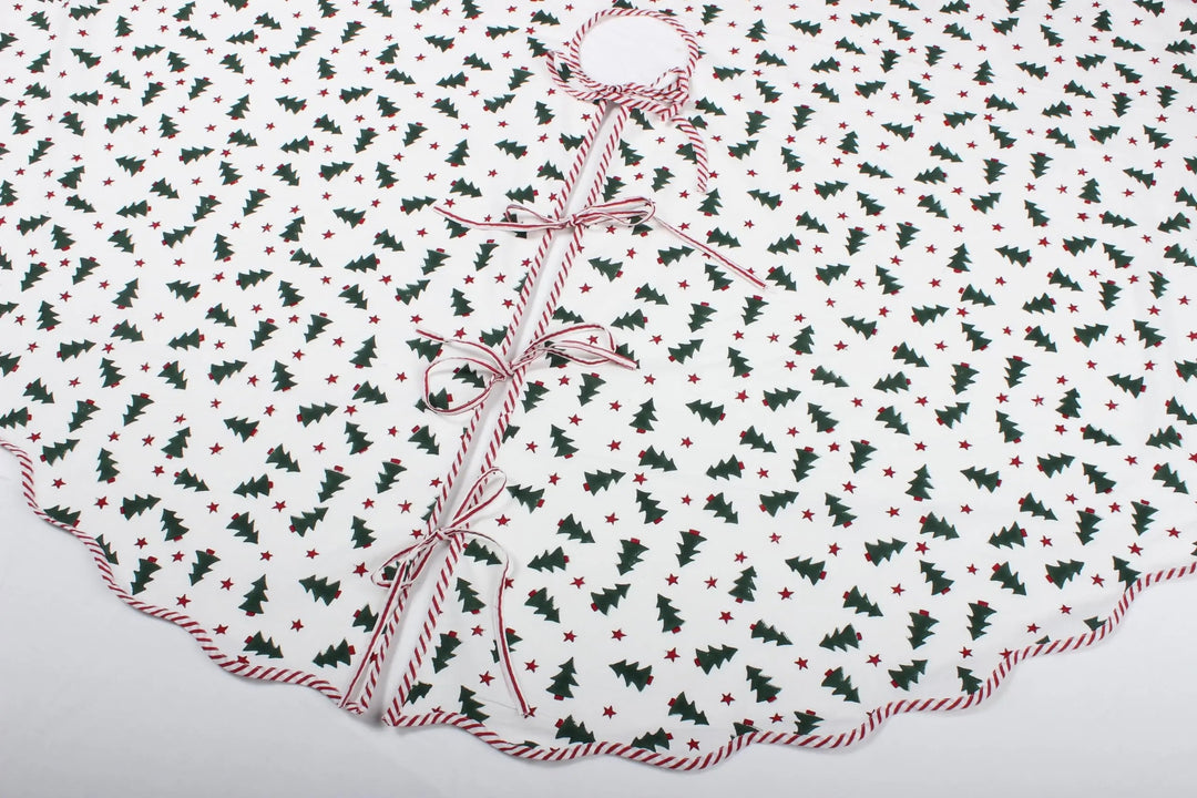 Christmas Green And Red Tree Skirt