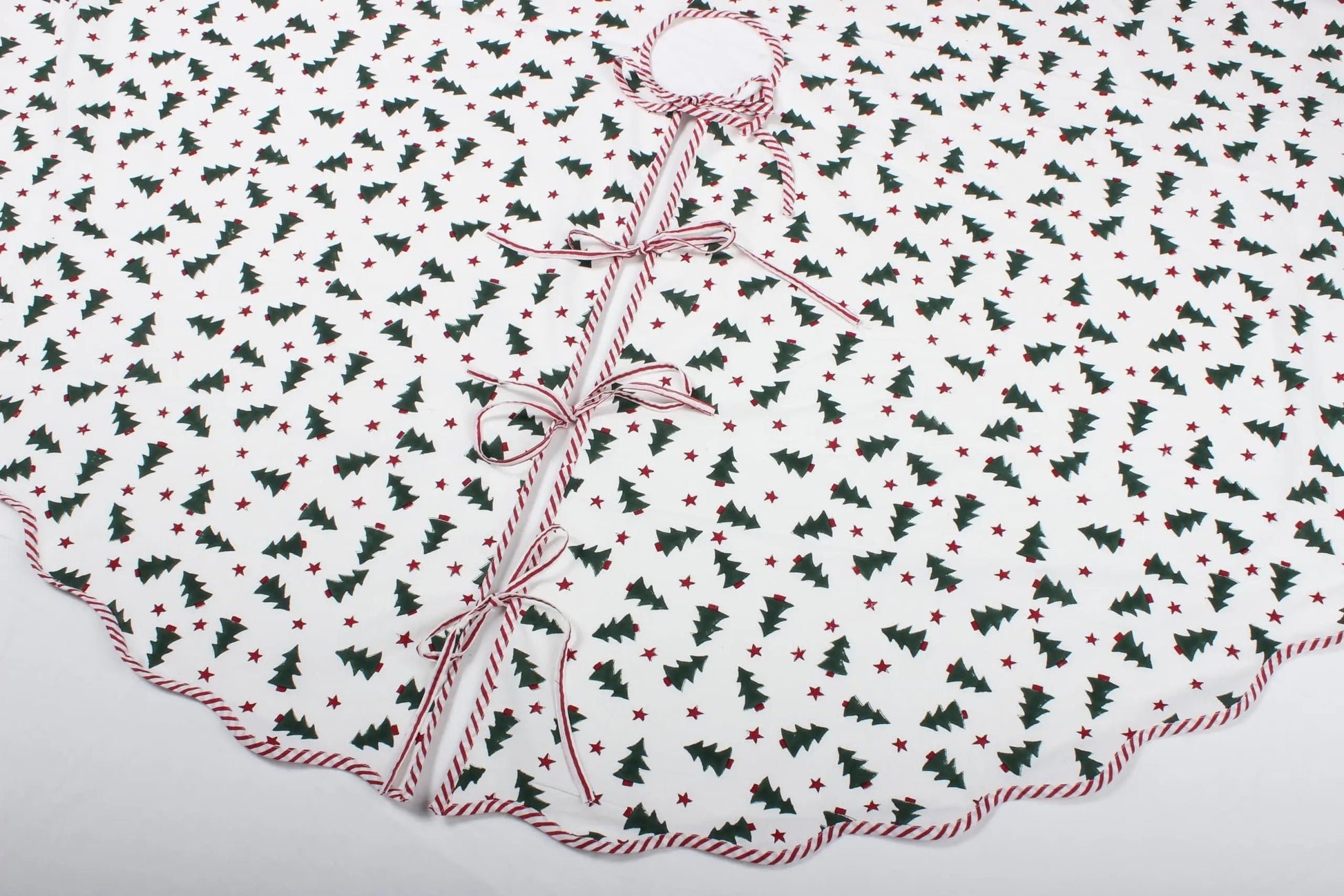 Christmas Green And Red Tree Skirt