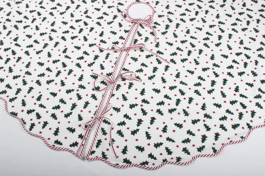 Christmas Green And Red Tree Skirt
