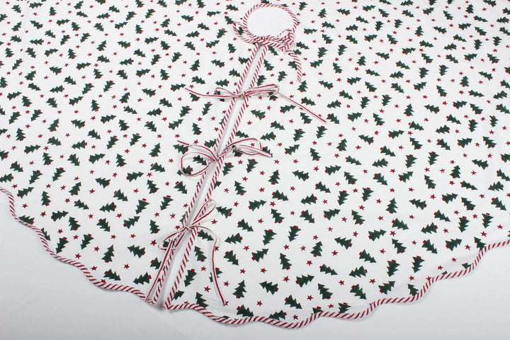 Christmas Green And Red Tree Skirt
